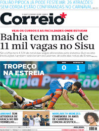 Capa do jornal Correio 19/01/2018