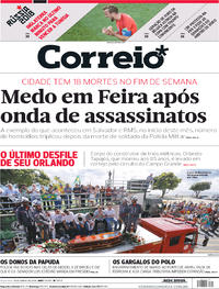 Capa do jornal Correio 19/06/2018