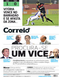 Capa do jornal Correio 19/07/2018