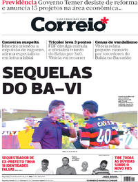 Capa do jornal Correio 20/02/2018
