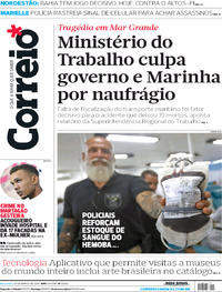 Capa do jornal Correio 20/03/2018