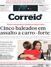 Capa do jornal Correio 20/09/2018