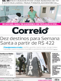 Capa do jornal Correio 21/02/2018