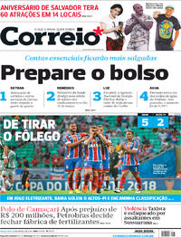 Capa do jornal Correio 21/03/2018