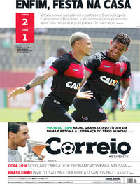 Capa do jornal Correio 21/05/2018