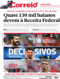 Capa do jornal Correio 21/06/2018