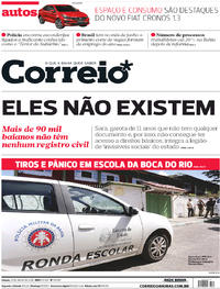 Capa do jornal Correio 21/07/2018