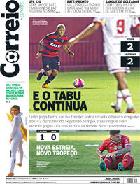 Capa do jornal Correio 22/01/2018
