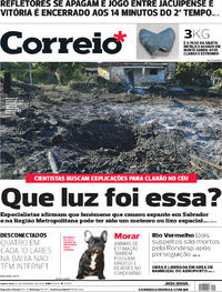 Capa do jornal Correio 22/02/2018