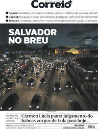Capa do jornal Correio 22/03/2018