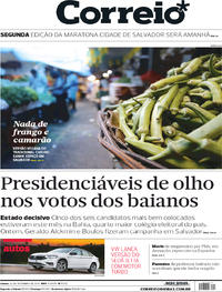 Capa do jornal Correio 22/09/2018