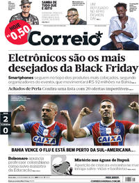 Capa do jornal Correio 23/11/2018