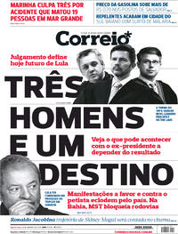 Capa do jornal Correio 24/01/2018