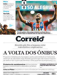 Capa do jornal Correio 24/05/2018