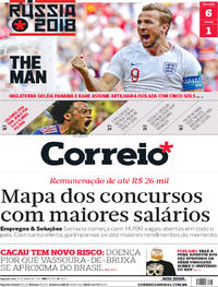 Capa do jornal Correio 25/06/2018