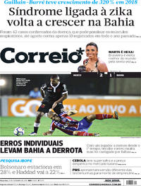 Capa do jornal Correio 25/09/2018