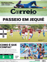 Capa do jornal Correio 26/02/2018