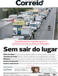 Capa do jornal Correio 26/05/2018