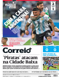 Capa do jornal Correio 27/06/2018