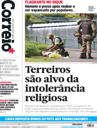 Capa do jornal Correio 28/08/2018