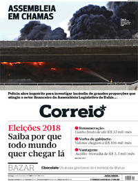 Capa do jornal Correio 29/07/2018