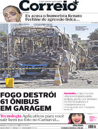 Capa do jornal Correio 30/01/2018
