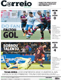 Capa do jornal Correio 30/04/2018