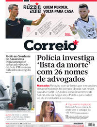 Capa do jornal Correio 30/06/2018