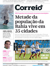 Capa do jornal Correio 30/08/2018