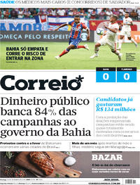Capa do jornal Correio 30/09/2018
