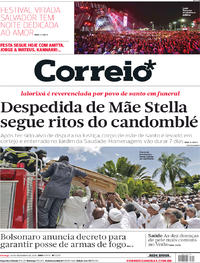 Capa do jornal Correio 30/12/2018