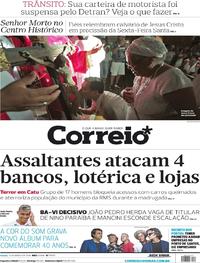 Capa do jornal Correio 31/03/2018