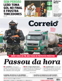Capa do jornal Correio 31/05/2018
