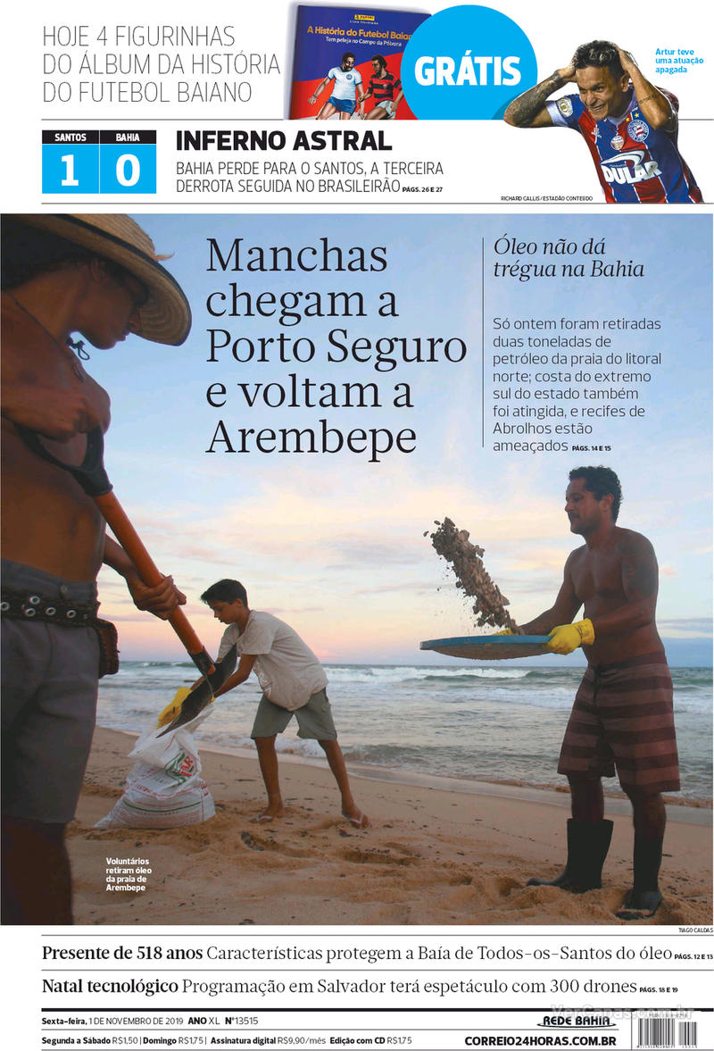 Capa do jornal Correio 01/11/2019