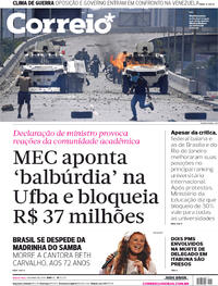 Capa do jornal Correio 01/05/2019