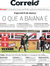 Capa do jornal Correio 08/03/2019