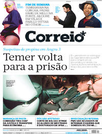 Capa do jornal Correio 10/05/2019