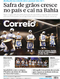 Capa do jornal Correio 13/02/2019