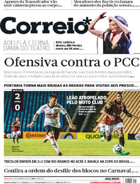 Capa do jornal Correio 14/02/2019