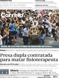 Capa do jornal Correio 15/03/2019