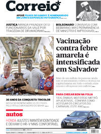 Capa do jornal Correio 16/02/2019