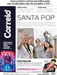 Capa do jornal Correio 16/05/2019