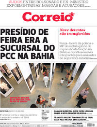 Capa do jornal Correio 20/02/2019