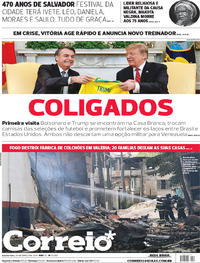 Capa do jornal Correio 20/03/2019
