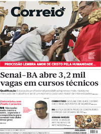 Capa do jornal Correio 20/04/2019