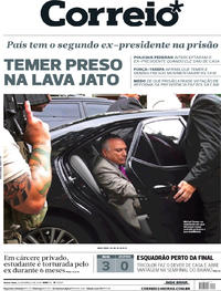 Capa do jornal Correio 22/03/2019