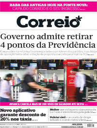 Capa do jornal Correio 23/04/2019