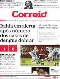 Capa do jornal Correio 25/01/2019