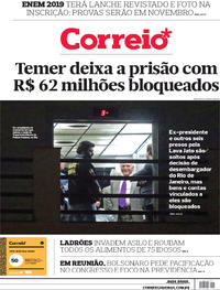 Capa do jornal Correio 26/03/2019