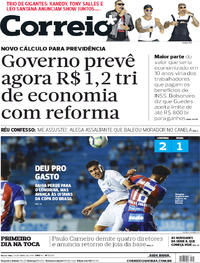 Capa do jornal Correio 26/04/2019
